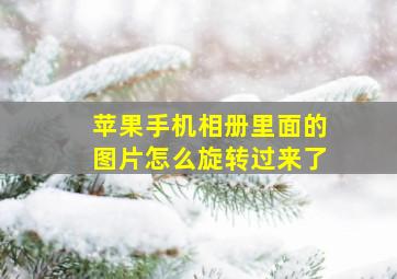 苹果手机相册里面的图片怎么旋转过来了