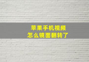 苹果手机视频怎么镜面翻转了