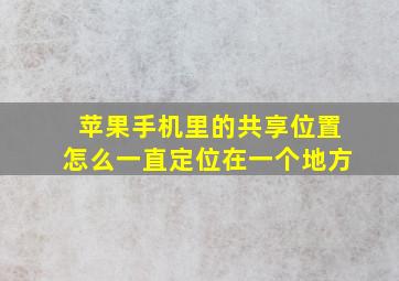 苹果手机里的共享位置怎么一直定位在一个地方