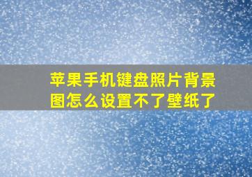 苹果手机键盘照片背景图怎么设置不了壁纸了