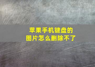 苹果手机键盘的图片怎么删除不了