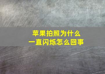 苹果拍照为什么一直闪烁怎么回事