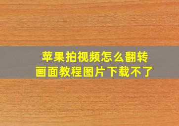 苹果拍视频怎么翻转画面教程图片下载不了