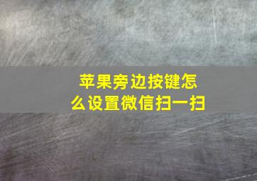 苹果旁边按键怎么设置微信扫一扫