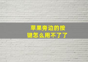 苹果旁边的按键怎么用不了了