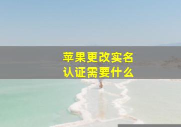 苹果更改实名认证需要什么