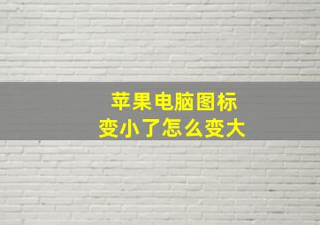 苹果电脑图标变小了怎么变大