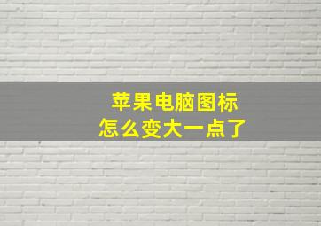 苹果电脑图标怎么变大一点了