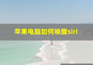 苹果电脑如何唤醒siri