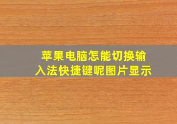 苹果电脑怎能切换输入法快捷键呢图片显示