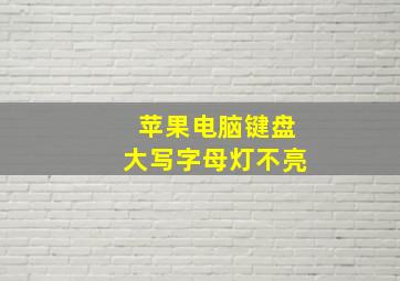 苹果电脑键盘大写字母灯不亮