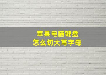 苹果电脑键盘怎么切大写字母