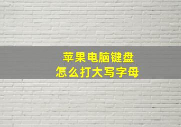 苹果电脑键盘怎么打大写字母