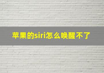 苹果的siri怎么唤醒不了