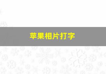 苹果相片打字