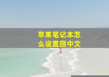 苹果笔记本怎么设置回中文