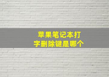 苹果笔记本打字删除键是哪个