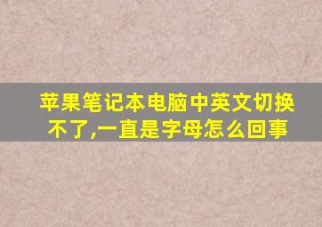 苹果笔记本电脑中英文切换不了,一直是字母怎么回事