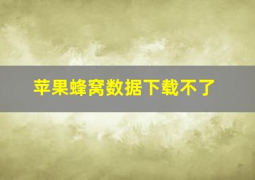 苹果蜂窝数据下载不了