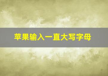 苹果输入一直大写字母