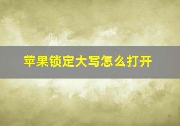 苹果锁定大写怎么打开