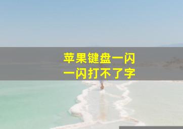 苹果键盘一闪一闪打不了字