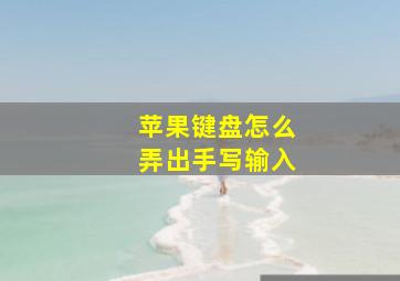 苹果键盘怎么弄出手写输入