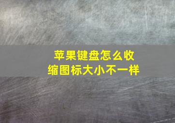 苹果键盘怎么收缩图标大小不一样