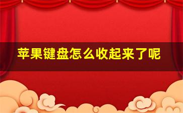 苹果键盘怎么收起来了呢