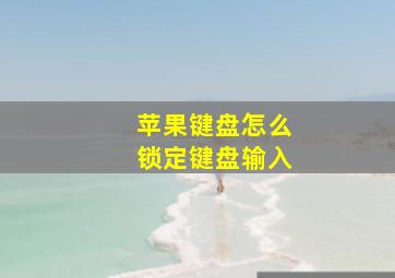 苹果键盘怎么锁定键盘输入