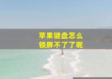 苹果键盘怎么锁屏不了了呢