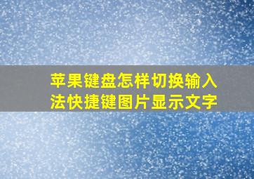 苹果键盘怎样切换输入法快捷键图片显示文字