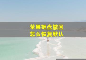 苹果键盘撤回怎么恢复默认