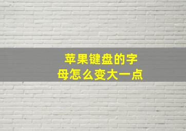 苹果键盘的字母怎么变大一点