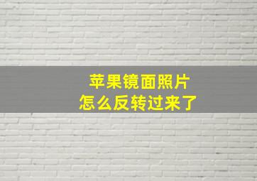 苹果镜面照片怎么反转过来了