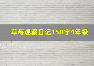 草莓观察日记150字4年级