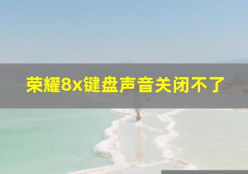 荣耀8x键盘声音关闭不了