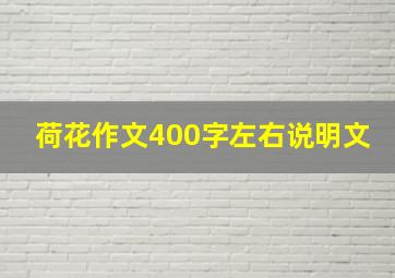 荷花作文400字左右说明文