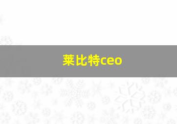 莱比特ceo