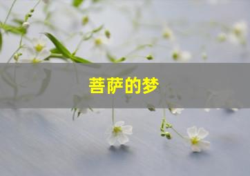 菩萨的梦