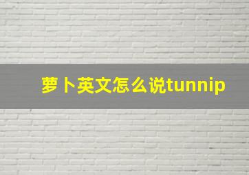 萝卜英文怎么说tunnip