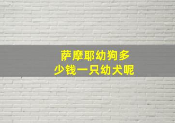 萨摩耶幼狗多少钱一只幼犬呢