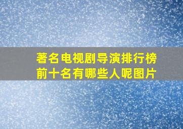 著名电视剧导演排行榜前十名有哪些人呢图片