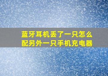 蓝牙耳机丢了一只怎么配另外一只手机充电器