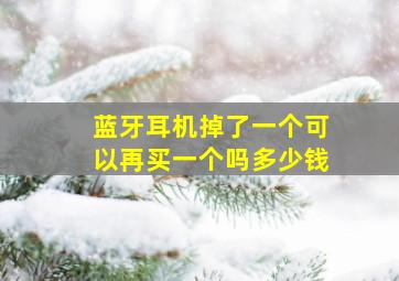 蓝牙耳机掉了一个可以再买一个吗多少钱