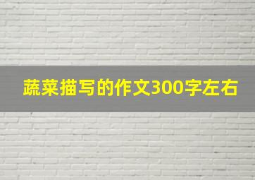 蔬菜描写的作文300字左右