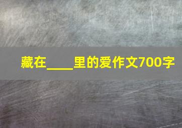 藏在____里的爱作文700字