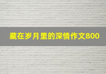 藏在岁月里的深情作文800