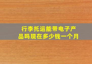 行李托运能带电子产品吗现在多少钱一个月