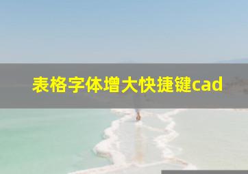 表格字体增大快捷键cad